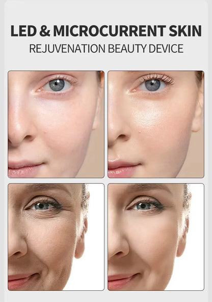 7 Colors Age-R Booster Pro Facial Skin Care Beauty Device EMS Microcurrent Lift Massager Home Use-Valentine's Day gift