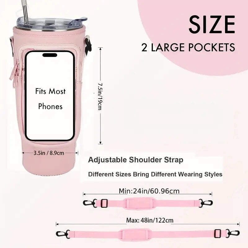 40oz Stainless Steel Tumbler SUS304 Water Bottle Double Vacuum Travel Mug with Handle Straw Lid & Carrier Bag for Gym Outdoor