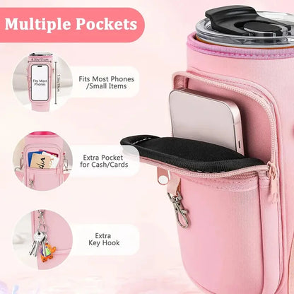 40oz Stainless Steel Tumbler SUS304 Water Bottle Double Vacuum Travel Mug with Handle Straw Lid & Carrier Bag for Gym Outdoor