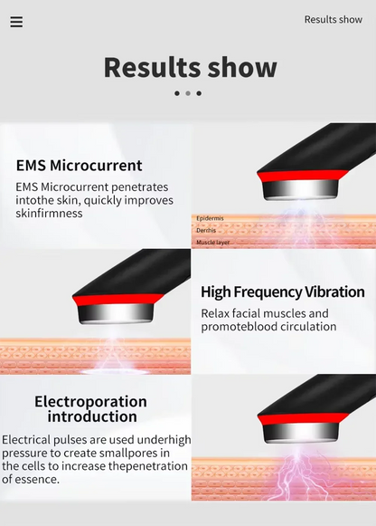 7 Colors Age-R Booster Pro Facial Skin Care Beauty Device EMS Microcurrent Lift Massager Home Use-Valentine's Day gift