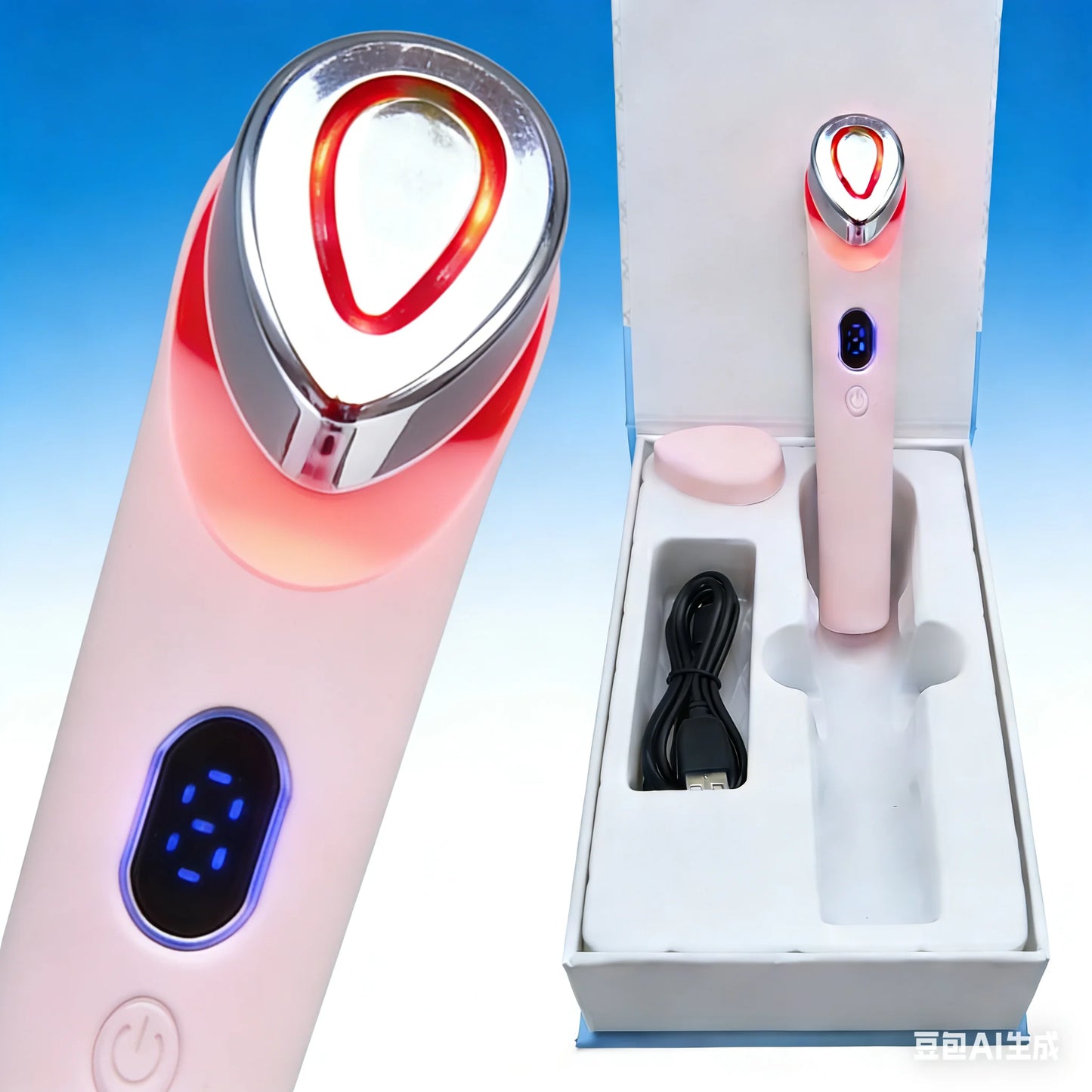 7 Colors Age-R Booster Pro Facial Skin Care Beauty Device EMS Microcurrent Lift Massager Home Use-Valentine's Day gift
