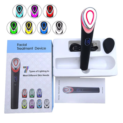 7 Colors Age-R Booster Pro Facial Skin Care Beauty Device EMS Microcurrent Lift Massager Home Use-Valentine's Day gift