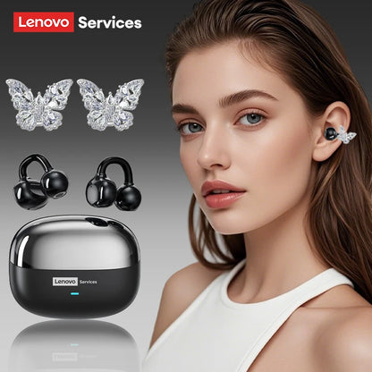 Choice Lenovo LE302 OWS Wireless Ear Clip Earbuds Bluetooth Low Latency HD Call HiFi Stereo Music Sports Open Ear Headphones New